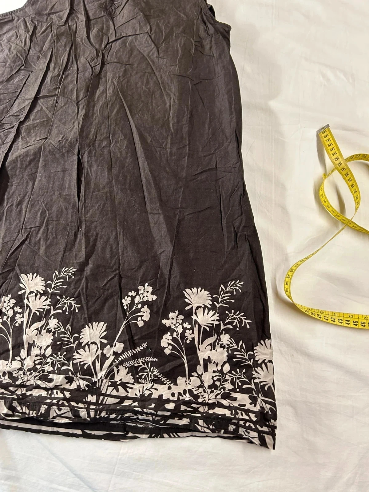 Vestido de verão longo marrom com estampa bege vintage – photo 4